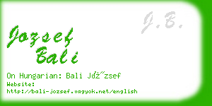 jozsef bali business card